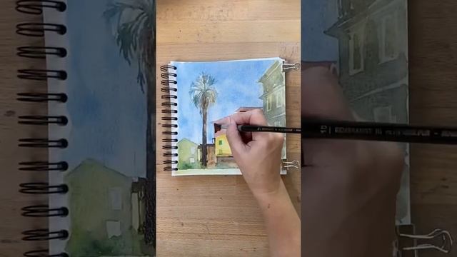Yellow House #travel #sketch #watercolor #summer