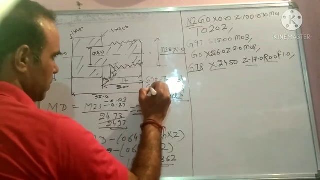 Threading on OD cnc programming with calculation.learn programming contact to 8168766839