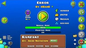 Прошёл уровень error