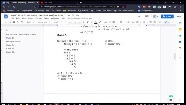 Big O Time Complexity Calculation of for Loop (Algorithm) смотреть онлайн
