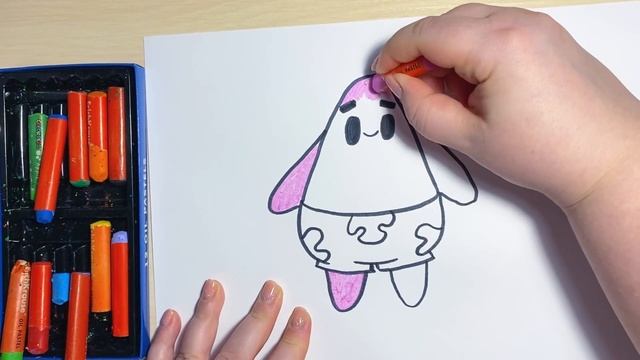 Как нарисовать Патрика - рисование для детей. Кавайные рисунки (kawaii) смотреть онлайн