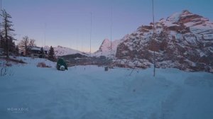 Сказочная деревня Швейцарии, Снежный Мюррен, Швейцария — 4K HDR, Расслабляющая зимняя прогулка