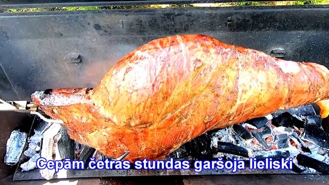 CŪKAS CEPETIS cepam uz oglēm | BRIEŽA CEPETIS RECEPTE | video recepte, cūkgaļas cepetis смотреть онлайн