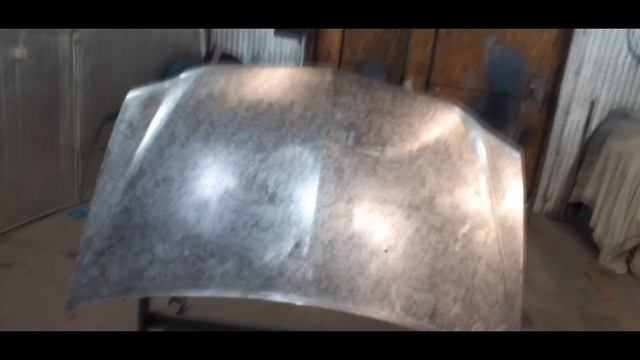 Ремонт капота БУ, с полным удалением ЛКП. смотреть онлайн