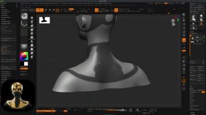 ZBrush Tutorial_ Creating a High-Res Gold Mask_Armor (Beginner Friendly)