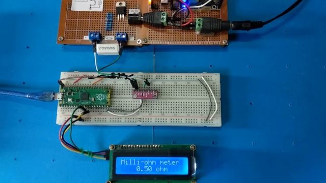 Raspberry Pi Pico milliohm meter demo | MicroPython