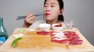 생차돌박이 육회 리얼사운드 먹방 ASMR RAW BEEF BRISKET MUKBANG EATING SOUNDS NO TALKING | NAJIN