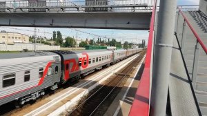 Прибытие ЭП1М-631 с поездом "Ингушетия"