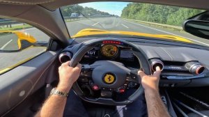 325 KM/H FERRARI 812 SUPERFAST on Autobahn! POV Drive!