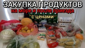 закупка продуктов на море и после возвращения для семьи с ценами