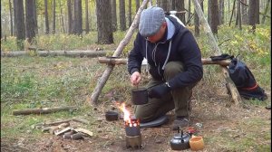 Поход выходного дня. Готовка на печке-щепочнице. Готовлю Чили.