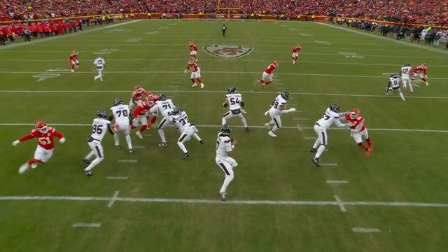 Stroud caps off his 28-yard rush by lowering the shoulder and delivering a HIT