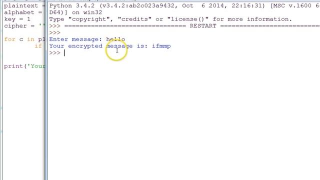 A simple Cesar Cipher with python