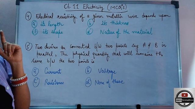 Previous Year Questions of Chapter- Electricity for Class 10th 2024 Board Exams Part-4