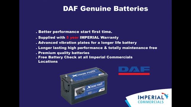 DAF Genuine Batteries Offer смотреть онлайн