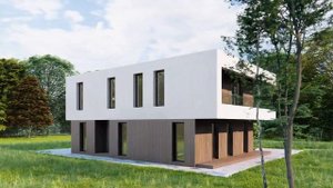 Коттедж в стиле минимализма 44