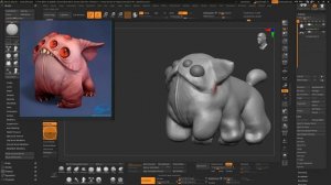 Лепим прикольного монстрика в Zbrush (720p)