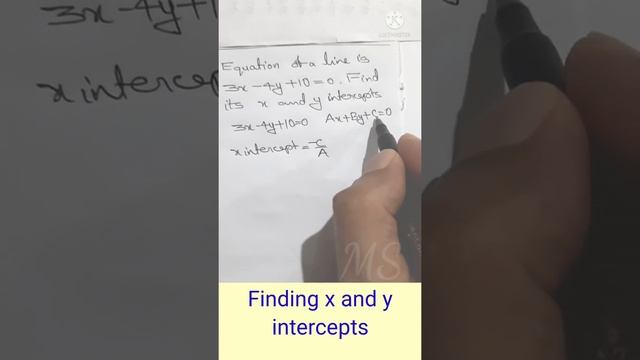 Finding x and y intercepts - Shortcut / Straight Lines / Plus One Class 11 Maths Exam Qn /Malayalam