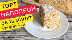 Торт НАПОЛЕОН за 15 Минут Без Выпечки! Самый Вкусный Рецепт! Вкусные Рецепты от Аллы!