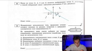 Какая из точек (1, 2, 3 или 4) является изображением точки S, полученным в тонкой собирающей - №
