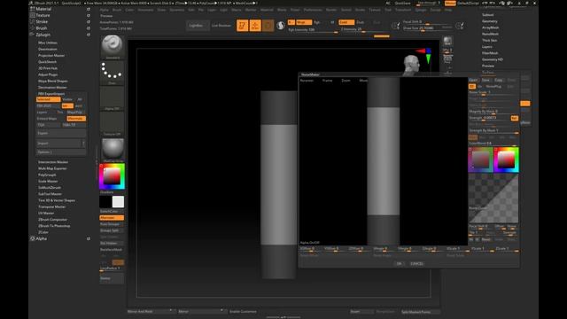 Masking around a Cylinder in Zbrush (720p)