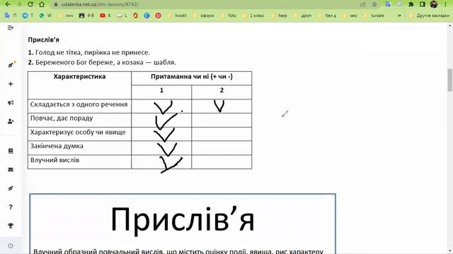 читання, прислів'я