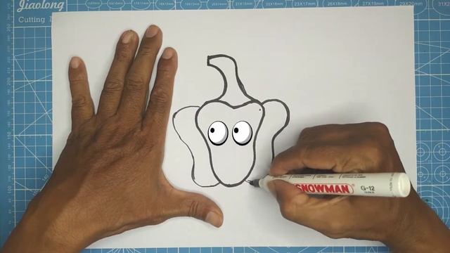 Cara Menggambar dan Mewarnai Paprika | Easy Drawing For Kids | Bolalar Uchun Oson Chizish