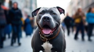 Шок! Питбуль в городе