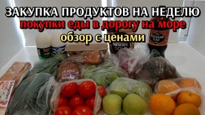 закупка продуктов на неделю / покупки еды в дорогу на море / обзор с ценами