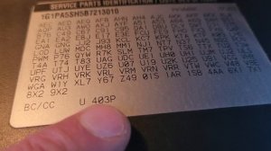 Chevrolet Cruze - EXTERIOR PAINT COLOR CODE LOCATION (2008 - 2016)