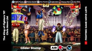 CHRIS MOVE LIST - The King of Fighters '97 (KOF97)