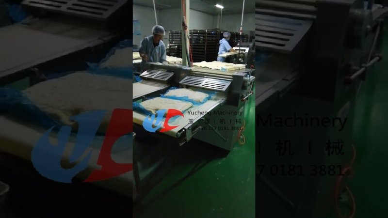 Automatic puff pastry bread processing production line