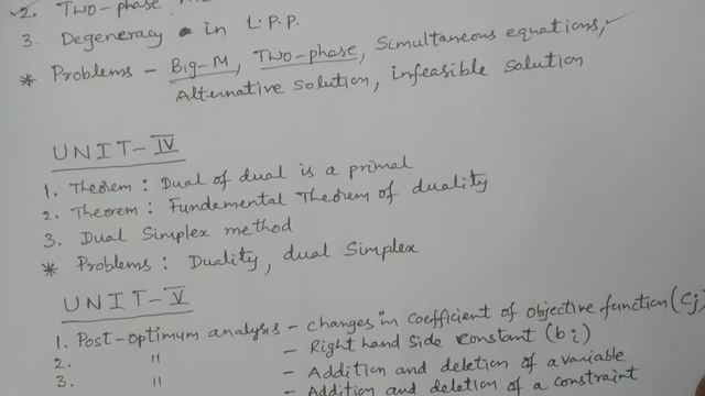 III BSc Stat Sem 5 Paper 6A (OR-I) Important Questions- Operations Research-I
