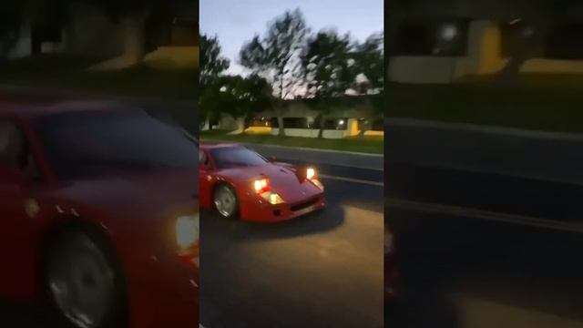 Vintage F40 Custom Exhaust with Pop-up Headlights 😳🔥 смотреть онлайн