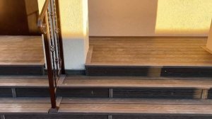 Уличная лестница с полной отделкой ДПК .