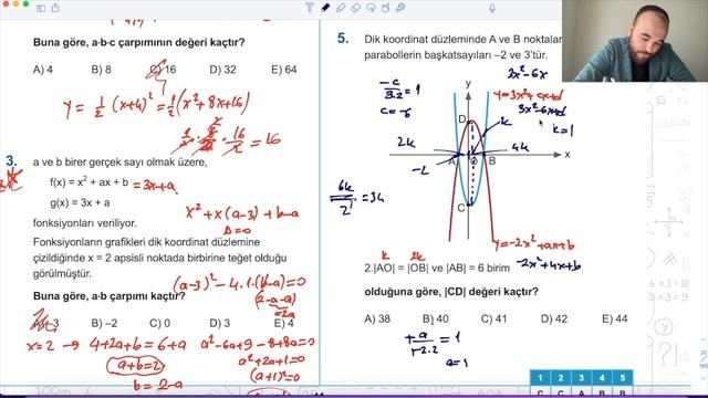 10.Parabol- Test-4 / Bölüm 1/Barış Çelenk Yayınları AYT Matematik Soru Kitabı/2022-2023