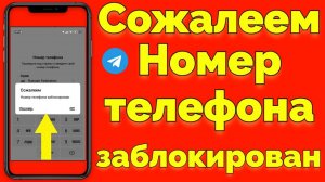 Почему Телеграм заблокировал номер и пишет Сожалеем Номер Телефона Заблокирован