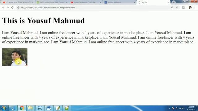 Web Design Course ( HTML,-Head-Title- Body- Img- Link & Button ) [Bangla] Part- 3