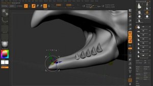 Урок 17. Создаем зубы. Subtool в ZBrush