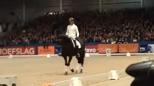 Edward Gal and KWPN Stallion Voice giving a clinic at HK Den Bosch 4 feb 2011