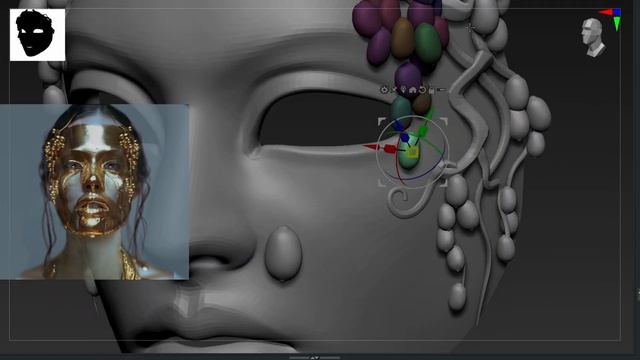 Моделирование Маски  для спектакля в Zbrush _ ЧАСТЬ №1