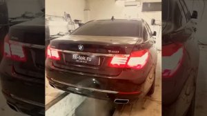 Тюнинг выхлопной системы BMW 750 F01 (очень сочный выхлоп на bmw f01)