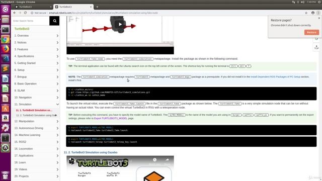 2.003 Start the Turtlebot3 Simulator