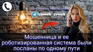 Мошенница и ее роботизированная система были посланы по одному пути