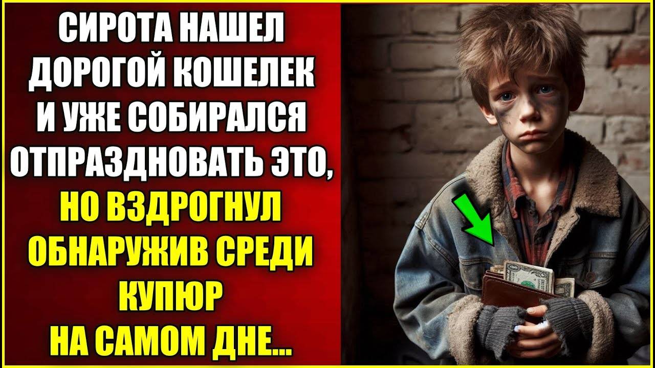 Сирота нашел дорогой кошелек и уже собирался отпраздновать, но вздрогнул обнаружив среди купюр