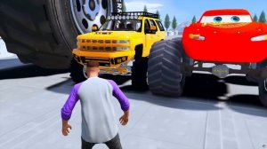 КАК ДАЛЕКО МОЛНИЯ МАКВИН БИГФУТ СМОЖЕТ ЗАБРАТЬСЯ ПО СТУПЕНЬКАМ ЛЕСТНИЦЫ в ГТА 5 ЭКСПЕРИМЕНТЫ в GTA