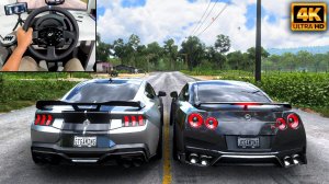 Ford Mustang Dark Horse & Nissan GTR R35 ｜ Forza Horizon 5 ｜ Thrustmaster T300RS gameplay