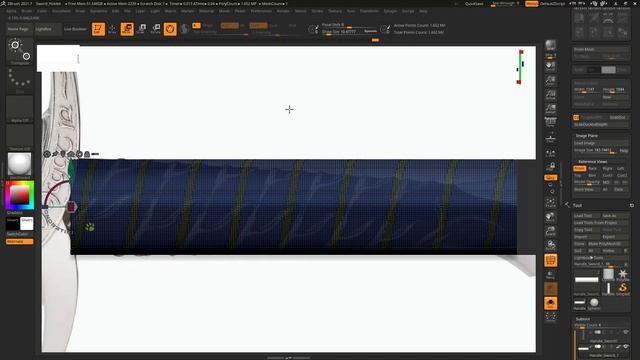 4. Моделирование рукояти меча в ZBrush _ Декоративный узор из Moi3D