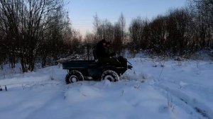 Самодельное UTV, Зима, тестовый выезд.