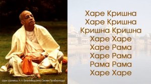 Харе Кришна Маха мантра Джапа Медитация Шрила Прабхупада